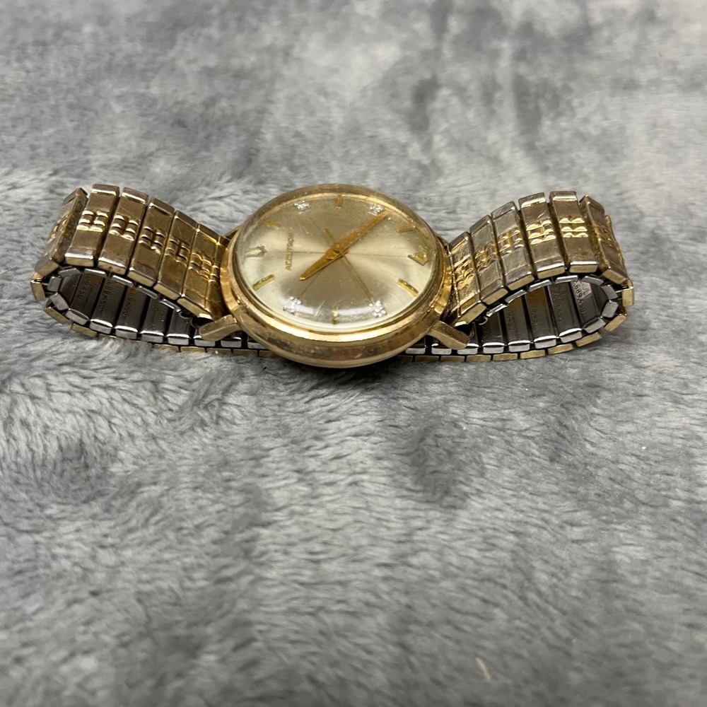 Bulova Accutron Watch Tuning Fork 214 Watch Diamond Dial 10K Gold Filled M6 1966 - Picture 14 of 16